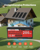 VEVOR Kit Solaire Complet Hors Réseau 400 W 12 V 4 Panneaux Solaires Monocristallins 100 W, Batterie LiFePO₄ 12,8 V 200 Ah, Contrôleur de Charge MPPT 40 A, Onduleur 2000 W, pour Camping-car, Maison - image 6