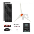 VEVOR Kit d'Énergie Éolienne et Solaire 12 V 400 W, 2 Panneaux Solaires Monocristallins 100 W, avec Éolienne 200 W, Contrôleur de Système Hybride MPPT pour Hors Réseau, Camping-car, Bateau, Maison - image 2