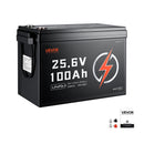 VEVOR Batterie Lithium LiFePO4 24 V 100 Ah 4000+ Cycles BMS 100 A Intégré pour Camping-cars, Moteurs de Pêche Traîne, Systèmes Solaires, Connexion 8P2S, 2560 Wh, Protection contre Basses Températures - image 10