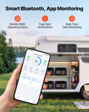 VEVOR Batterie Lithium LiFePO4 24 V 50 Ah 4000+ Cycles BMS 50 A Bluetooth pour Camping-cars, Moteurs de Pêche Traîne, Systèmes Solaires, Connexion 8P2S, 1280 Wh, Protection contre Basses Températures - image 6