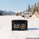 VEVOR Batterie Lithium LiFePO4 24 V 50 Ah 4000+ Cycles BMS 50 A Bluetooth pour Camping-cars, Moteurs de Pêche Traîne, Systèmes Solaires, Connexion 8P2S, 1280 Wh, Protection contre Basses Températures - image 9