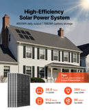 VEVOR Kit Solaire Complet Hors Réseau 1200 W 24 V 6 Panneaux Solaires Monocristallins 200 W, Batterie LiFePO₄ 25,6 V 300 Ah, Onduleur Hybride 24 V 3600 W, Haut Rendement, pour Maison, Hangar, Ferme - image 3