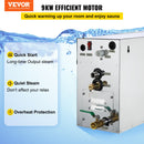 VEVOR Générateur de Vapeur Sauna 9 kW, Générateur de Vapeur Douche Bain de Maison de 9 m³, Plage de Température 35 ℃ - 55 ℃ avec Réservoir d'Eau 6 L, Moniteur LED, Drain Manuel, pour Hammam Domicile - image 3