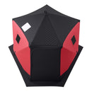 VEVOR Tente Pêche Glace Isolée 6-8 Personnes 3,3x3,3x2 m Abri Pop-Up Rouge pour Hiver, Lac et Étang Gelés, Surface 6,75 m², Tissu 600D 4 Couches, Portable 5 Côtés, avec Ancrages, Cordes, Sac Transport - image 11