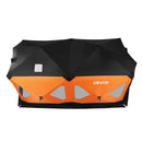 VEVOR Tente Pêche Glace Isolée 8-10 Personnes 4,11x2,3x2,3 m Abri Pop-Up pour Hiver, Lac et Étang Gelés, Surface 10,7 m², Tissu 600D 4 Couches, Portable Cubique, avec Ancrages, Cordes, Sac Transport - image 11