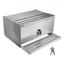 VEVOR Coffre à outils à marchepied pour semi-remorque, 760 x 750 x 400 mm, boîte à outils robuste en aluminium, coffre de rangement étanche pour entrée de cabine, avec serrure à poignée en T et clés - image 2