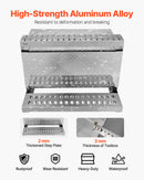 VEVOR Coffre à outils à marchepied pour semi-remorque, 790 x 770 x 485 mm, boîte à outils robuste en Alu, avec marchepied d'entrée de cabine étanche et loquet amortisseur pour camions à plateau, grue - image 3