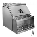 VEVOR Coffre à outils à marchepied pour semi-remorque, 610 x 695 x 645 mm, boîte à outils robuste en aluminium, coffre de rangement latéral étanche avec poignée en T et clés, pour remorques à plateau - image 2