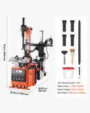 VEVOR Démonte-Pneu 1100W Machine à Pneus avec Bras d'Assistance Indépendant, Serrage Extérieur 12"-22", Intérieur 12"-26", Largeur de Jante Jusqu'à 15", Commande à Pédale, Atelier Réparation et Garage - image 8