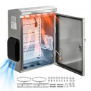 VEVOR Coffret Électrique Étanche Extérieur IP65, Boitier Électrique Mural en Acier Inoxydable, 40x20x50 cm, avec Thermostat, Ventilateur, Capot de Protection, Porte à Clés, Montage Mural ou sur Poteau - image 2