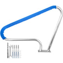 VEVOR Rampe Piscine Inox 121,9x91,5cm, Main Courante 113kg Rail Barre d'Appui de Piscines Tube 4,83cm Épaisseur 2mm avec Housse Poignée 1,2m 4 Ancres pour Sortie Entrée Piscine Spa Parc Aquatique
