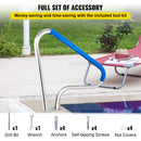 VEVOR Rampe Piscine Inox 121,9x91,5cm, Main Courante 113kg Rail Barre d'Appui de Piscines Tube 4,83cm Épaisseur 2mm avec Housse Poignée 1,2m 4 Ancres pour Sortie Entrée Piscine Spa Parc Aquatique - image 7