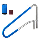 VEVOR Rampe Piscine 137x81 cm Main Courante Piscine Acier Inox 304 Charge 100 kg Barre de Sécurité pour Bords de Piscines, Parcs Aquatiques, Centres Spa, avec Housse Antidérapante, Montage Encastré