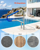 VEVOR Rampe Piscine 137x81 cm Main Courante Piscine Acier Inox 304 Charge 100 kg Barre de Sécurité pour Bords de Piscines, Parcs Aquatiques, Centres Spa, avec Housse Antidérapante, Montage Encastré - image 7