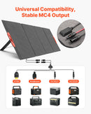 VEVOR Panneau Solaire Portable 300 W Chargeur Solaire Pliable Monocristallin Haute Efficacité 23 % pour Stations Alimentation Camping Randonnée, avec Sortie MC4, Adaptateur CC 10 en 1, Étanche IP67 - image 4