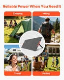 VEVOR Panneau Solaire Portable 300 W Chargeur Solaire Pliable Monocristallin Haute Efficacité 23 % pour Stations Alimentation Camping Randonnée, avec Sortie MC4, Adaptateur CC 10 en 1, Étanche IP67 - image 7