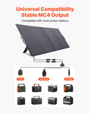VEVOR Panneau Solaire Portable 400 W Chargeur Solaire Pliable Monocristallin pour Stations d'Alimentation, Camping, Randonnée, Haut Rendement 24 %, avec Sortie MC4, Adaptateur CC 10 en 1, Étanche IP67 - image 4