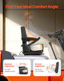 VEVOR Siège de Chariot Élévateur Universel, 60x51x64 cm, Siège de Tracteur de Suspension Rabattable avec Dossier Réglable, Accoudoir, Ceinture de Sécurité, Micro-interrupteur, pour Chargeur, Tondeuse - image 6