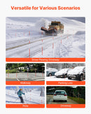 VEVOR Marqueurs d'Allée Lot de 500 Piquets à Neige 8 x 1220 mm Fibre de Verre Réflecteurs Grande Visibilité Bande Réfléchissante, avec Foret en Acier 30 cm, Gants de Protection, pour Parkings, Allées - image 7