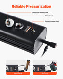 VEVOR Réservoir d'eau pour galerie de toit, 30 L, réservoir d'eau sous pression pour douche de camping, en aluminium, 2 panneaux anti-éclaboussures, rainure en T, port de pressurisation, pour coffre - image 6
