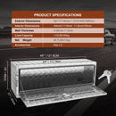 VEVOR Boîte à Outils pour Camion 121,9×43×46 cm Coffre Sous-châssis Fixation Inférieure Caisse de Stockage en Alliage d'Aluminium Solide avec Serrure et Clés pour Remorque Pick-up Véhicules Transport - image 8