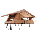 VEVOR Tente de Toit pour 2-3 Personnes, Tente de Camping pour Véhicules Pliable et Imperméable, avec Échelle Télescopique, Matelas et Housse en PVC, pour Jeep SUV Pick-up Camion Voitures, Voyage - image 10