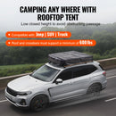 VEVOR Tente de Toit pour 2-3 Personnes, Tente de Camping pour Véhicules Pliable et Imperméable, avec Échelle Télescopique, Matelas et Housse en PVC, pour Jeep SUV Pick-up Camion Voitures, Voyage - image 7