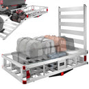 VEVOR Panier à Bagages sur Attelage 1270 x 750 x 220 mm Porte-Bagages d'Attelage en Aluminium Capacité de Charge 226,8 kg Plateforme sur Attelage Rampe Pliable pour Cargaison Arrière Camion SUV Voyage - image 2