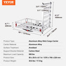 VEVOR Panier à Bagages sur Attelage 1270 x 750 x 220 mm Porte-Bagages d'Attelage en Aluminium Capacité de Charge 226,8 kg Plateforme sur Attelage Rampe Pliable pour Cargaison Arrière Camion SUV Voyage - image 8
