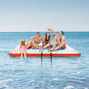 VEVOR Quai flottant gonflable, plate-forme de quai gonflable 3,04x3,04 m, tapis de quai flottant antidérapant avec sac de transport portable et échelle amovibleradeau d'île pour piscine, plage, océan - image 9