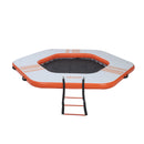 VEVOR Quai Flottant Gonflable 2,6x2,6 m Plateforme de Quai Gonflable pour Piscine Plage Mer Réunions Famille Sorties Amis Activités Nautiques avec Sac de Transport Portable, Échelle Amovible, Orange - image 11