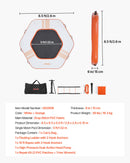 VEVOR Quai Flottant Gonflable 2,6x2,6 m Plateforme de Quai Gonflable pour Piscine Plage Mer Réunions Famille Sorties Amis Activités Nautiques avec Sac de Transport Portable, Échelle Amovible, Orange - image 8