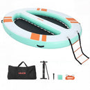 VEVOR Quai Flottant Gonflable 3,05x2,44 m Plateforme de Quai Gonflable pour Piscine Plage Mer Lac Réunions de Famille Sorties Amis Activités Nautiques avec Sac de Transport Portable, Échelle Amovible - image 2