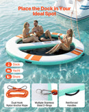 VEVOR Quai Flottant Gonflable 3,05x2,44 m Plateforme de Quai Gonflable pour Piscine Plage Mer Lac Réunions de Famille Sorties Amis Activités Nautiques avec Sac de Transport Portable, Échelle Amovible - image 5