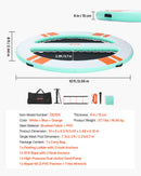 VEVOR Quai Flottant Gonflable 3,05x2,44 m Plateforme de Quai Gonflable pour Piscine Plage Mer Lac Réunions de Famille Sorties Amis Activités Nautiques avec Sac de Transport Portable, Échelle Amovible - image 8