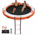 VEVOR Quai Flottant Gonflable Rond Plateforme de Quai Gonflable 3,05 m pour Piscine Plage Mer Réunions Famille Sorties Amis Activités Nautiques avec Sac de Transport Portable, Échelle Amovible, Orange - image 2