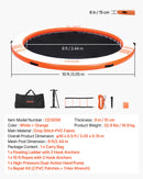 VEVOR Quai Flottant Gonflable Rond Plateforme de Quai Gonflable 3,05 m pour Piscine Plage Mer Réunions Famille Sorties Amis Activités Nautiques avec Sac de Transport Portable, Échelle Amovible, Orange - image 8