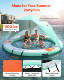 VEVOR Quai Flottant Gonflable Rond Plateforme de Quai Gonflable 3,05 m pour Piscine Plage Mer Lac Réunions de Famille Sorties Amis Activités Nautiques avec Sac de Transport Portable, Échelle Amovible - image 3