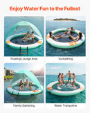 VEVOR Quai Flottant Gonflable Rond Plateforme de Quai Gonflable 3,05 m pour Piscine Plage Mer Lac Réunions de Famille Sorties Amis Activités Nautiques avec Sac de Transport Portable, Échelle Amovible - image 7
