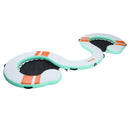 VEVOR Quai Flottant Gonflable 4,57x1,83 m Plateforme de Quai Gonflable pour Piscine Plage Mer Lac Réunions de Famille Sorties Amis Activités Nautiques avec Sac de Transport Portable, Échelle Amovible - image 11