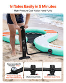 VEVOR Quai Flottant Gonflable 4,57x1,83 m Plateforme de Quai Gonflable pour Piscine Plage Mer Lac Réunions de Famille Sorties Amis Activités Nautiques avec Sac de Transport Portable, Échelle Amovible - image 6