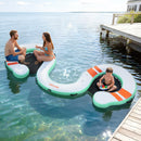 VEVOR Quai Flottant Gonflable 4,57x1,83 m Plateforme de Quai Gonflable pour Piscine Plage Mer Lac Réunions de Famille Sorties Amis Activités Nautiques avec Sac de Transport Portable, Échelle Amovible - image 9