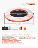 VEVOR Quai Flottant Gonflable Rond Plateforme de Quai Gonflable 2,44 m pour Piscine Plage Mer Réunions Famille Sorties Amis Activités Nautiques avec Sac de Transport Portable, Échelle Amovible, Orange - image 8
