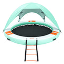 VEVOR Quai Flottant Gonflable Rond Plateforme de Quai Gonflable 2,44 m pour Piscine Plage Mer Lac Réunions de Famille Sorties Amis Activités Nautiques avec Sac de Transport Portable, Échelle Amovible - image 10