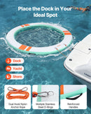 VEVOR Quai Flottant Gonflable Rond Plateforme de Quai Gonflable 2,44 m pour Piscine Plage Mer Lac Réunions de Famille Sorties Amis Activités Nautiques avec Sac de Transport Portable, Échelle Amovible - image 5
