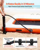 VEVOR Quai Flottant Gonflable 3,05x3,05 m Plateforme de Quai Gonflable pour Piscine Plage Mer Lac Réunions de Famille Moments de Détente entre Amis avec Sac de Transport Portable, Échelle Amovible - image 6