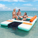 VEVOR Quai Flottant Gonflable 2,44x1,83 m Plateforme de Quai Gonflable pour Piscine Plage Mer Moments Détente Famille Amis, avec Sac Transport Portable, Échelle Amovible, Rampe Sous-marine pour Chien - image 9