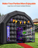 VEVOR Tente de Fête Gonflable, 5,4x5x4,25 m, Tente Cube Gonflable, Discothèque Boîte de Nuit Club à Gonfler avec Souffleur 680 W, Sac de Sable, 2 Fenêtres, pour Évènement, Anniversaire, Mariage, Noir - image 5