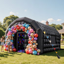 VEVOR Tente de Fête Gonflable, 6x5x3,65 m, Tente Cube Gonflable, Discothèque Boîte de Nuit Club à Gonfler avec Souffleur 680 W, Sac de Sable, 2 Fenêtres, pour Évènement, Anniversaire, Mariage, Noir - image 9