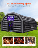 VEVOR Tente de Fête Gonflable, 8 x 6 x 4 m, Tente Cube Gonflable, Discothèque Boîte de Nuit Club à Gonfler avec Souffleur 1100 W, Sac de Sable, 2 Fenêtres, pour Évènement, Anniversaire, Mariage, Noir - image 3